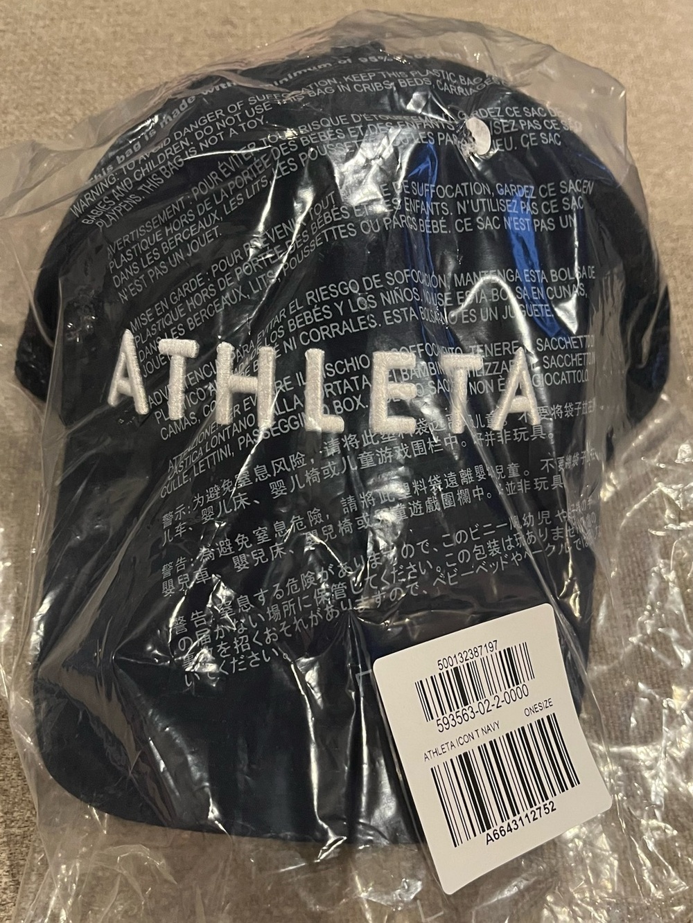 Athleta womens Navy trucker hat - Logo Embroidered NWT